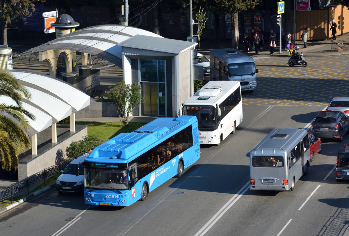 Краснодарский край, ЛиАЗ-5292.67 (CNG) № 221014; Краснодарский край, Hyundai County LWB C09 (ТагАЗ) № В 858 АН 123