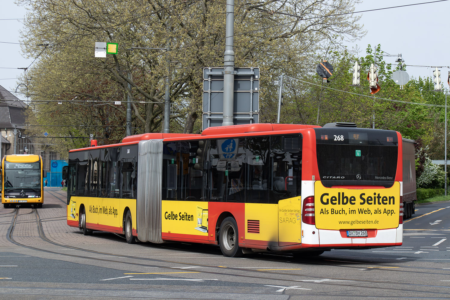 Гессен, Mercedes-Benz O530G Citaro facelift G № 268; Гессен — SEV · Straßenbahn Darmstadt · Grohe <> Sitte · 23.03.2024 — 14.04.2024