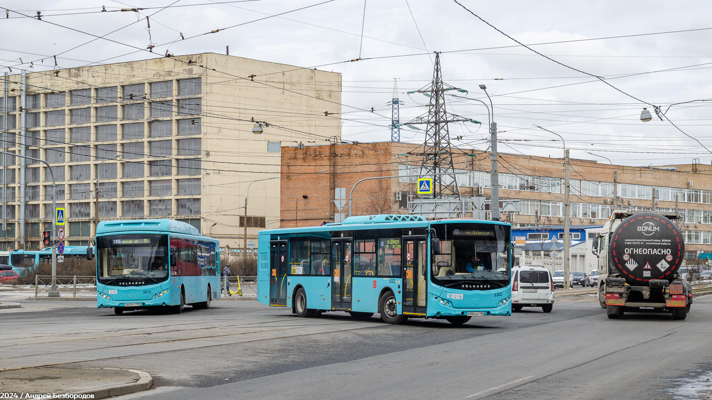 Санкт-Петербург, Volgabus-5270.G2 (CNG) № 5973; Санкт-Петербург, Volgabus-5270.G4 (LNG) № 6302