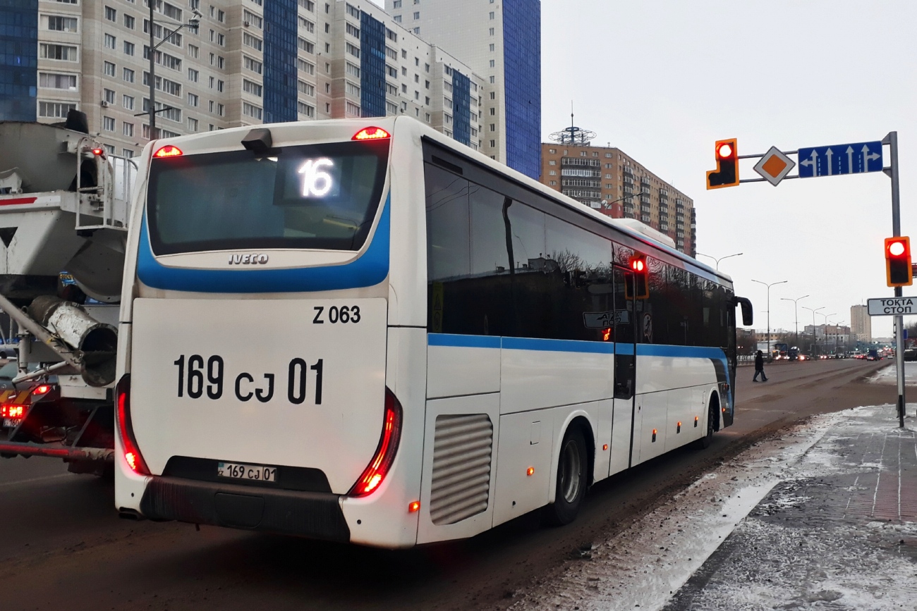 Астана, IVECO Crossway LINE 13M (СарыаркаАвтоПром) № Z063