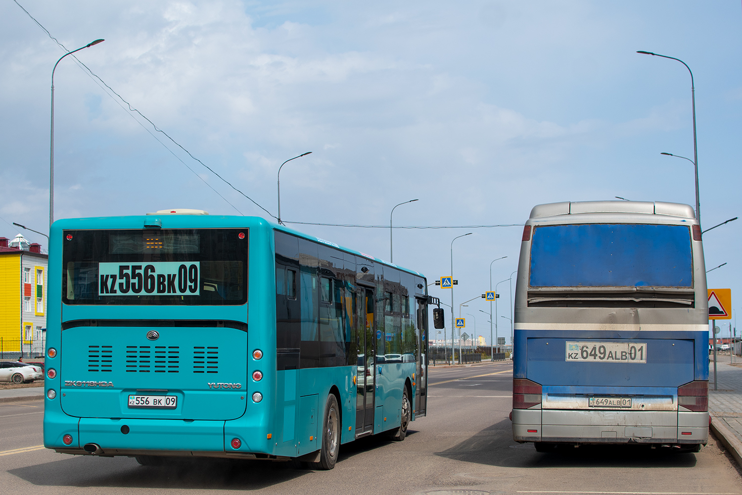 Карагандинская область, Yutong ZK6118HGA (QazTehna) № 556 BK 09; Астана, Setra S315HD № 649 ALB 01