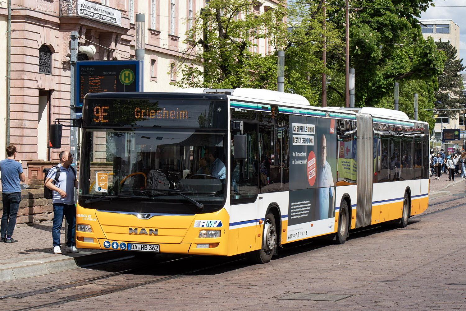 Hesse, MAN A23 Lion's City G NG323 # 362; Hesse — SEV · Straßenbahn Darmstadt · Schloss <> Griesheim · 15.04.2024 — 05.05.2024