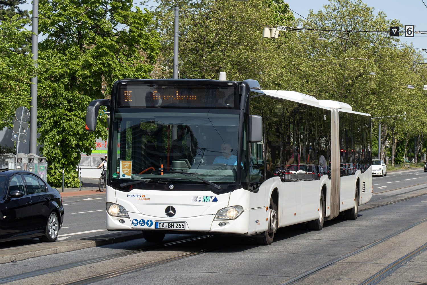 Гессен, Mercedes-Benz Citaro C2 G № 266; Гессен — SEV · Straßenbahn Darmstadt · Schloss <> Griesheim · 15.04.2024 — 05.05.2024