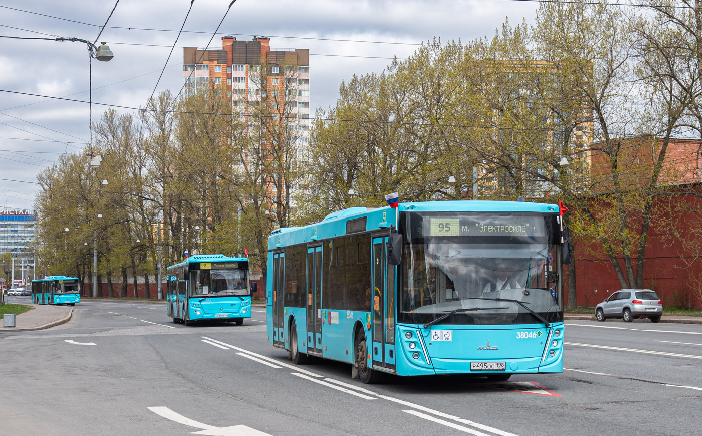 Санкт-Петербург, ЛиАЗ-5292.65 № 3201; Санкт-Петербург, МАЗ-203.945 № 38046