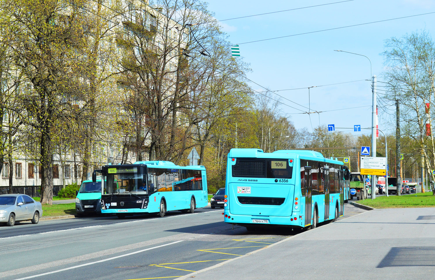 Санкт-Петербург, ЛиАЗ-5292.65 № 6351; Санкт-Петербург, ЛиАЗ-5292.65 № 6356