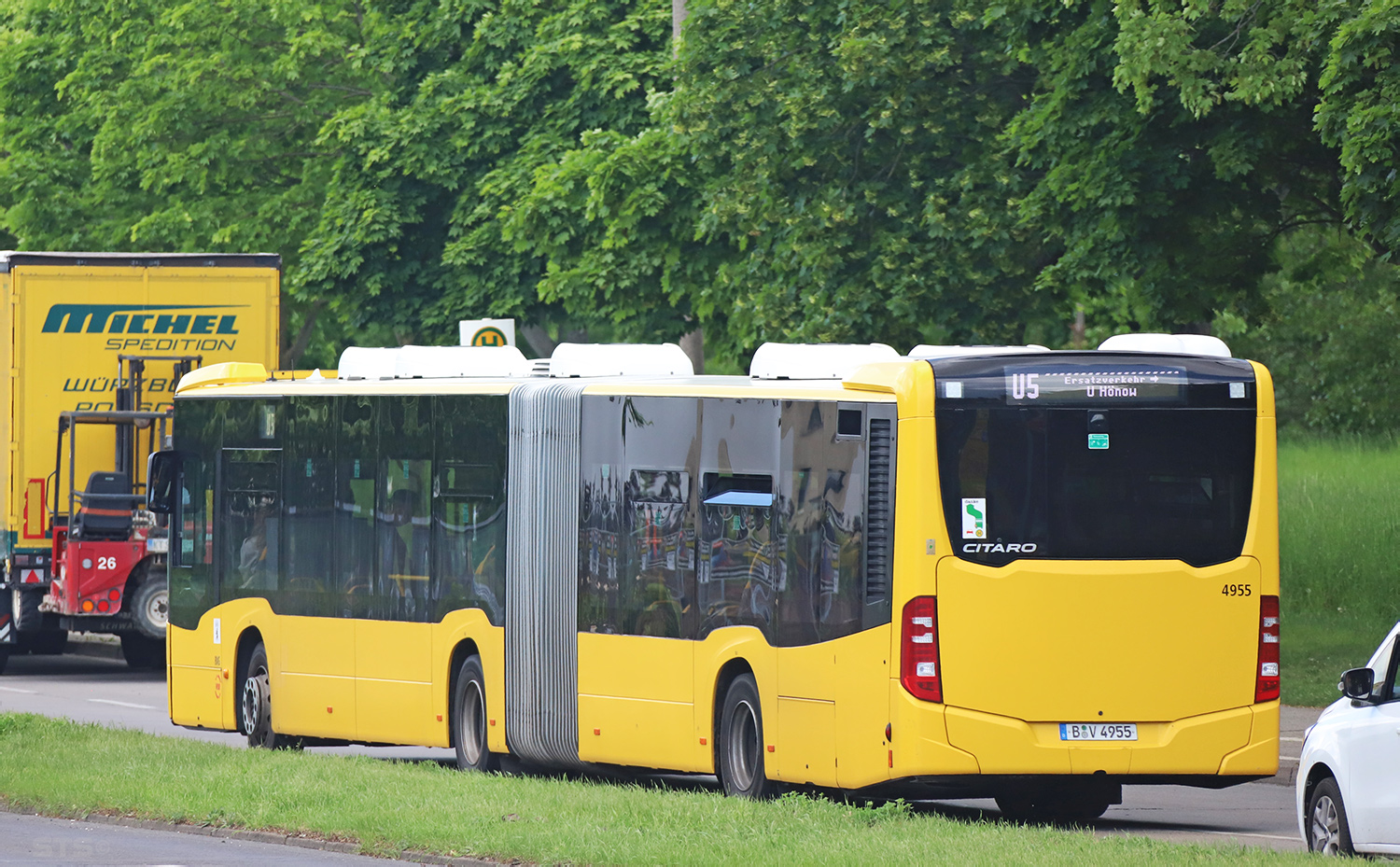 Берлин, Mercedes-Benz Citaro C2 G № 4955; Берлин — SEV · U5 · Hönow <> Wuhletal · 02.04.2024 — 17.06.2024