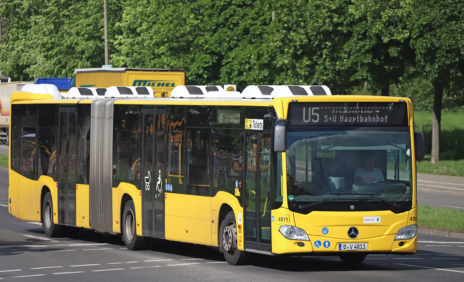 Berlín, Mercedes-Benz Citaro C2 G č. 4811; Berlín — SEV · U5 · Hönow <> Wuhletal · 02.04.2024 — 17.06.2024