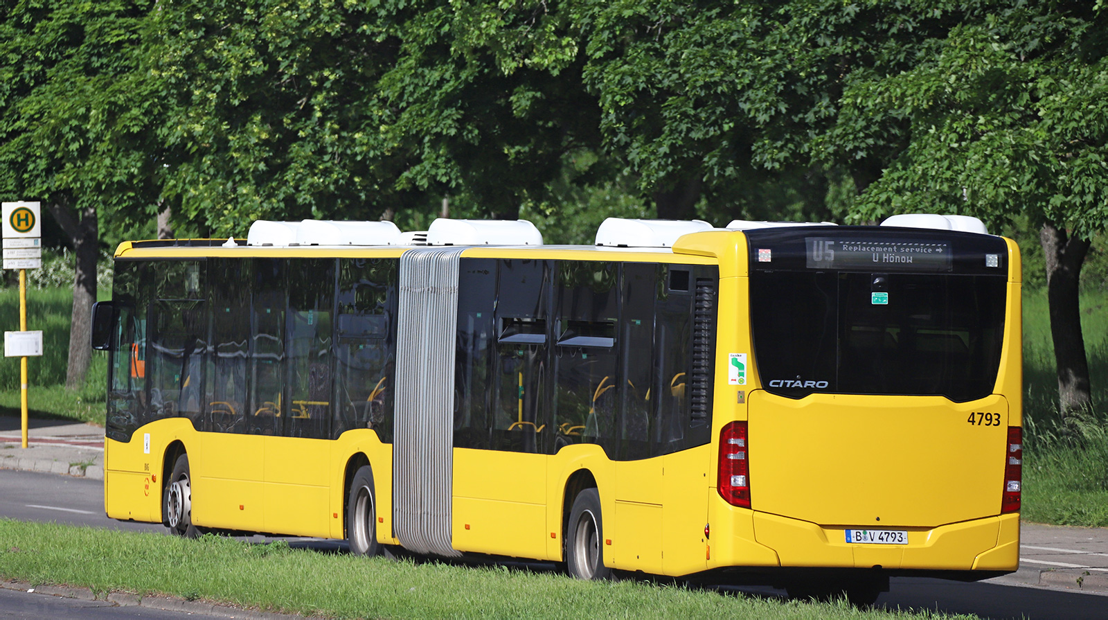 Berlin, Mercedes-Benz Citaro C2 G № 4793; Berlin — SEV · U5 · Hönow <> Wuhletal · 02.04.2024 — 17.06.2024