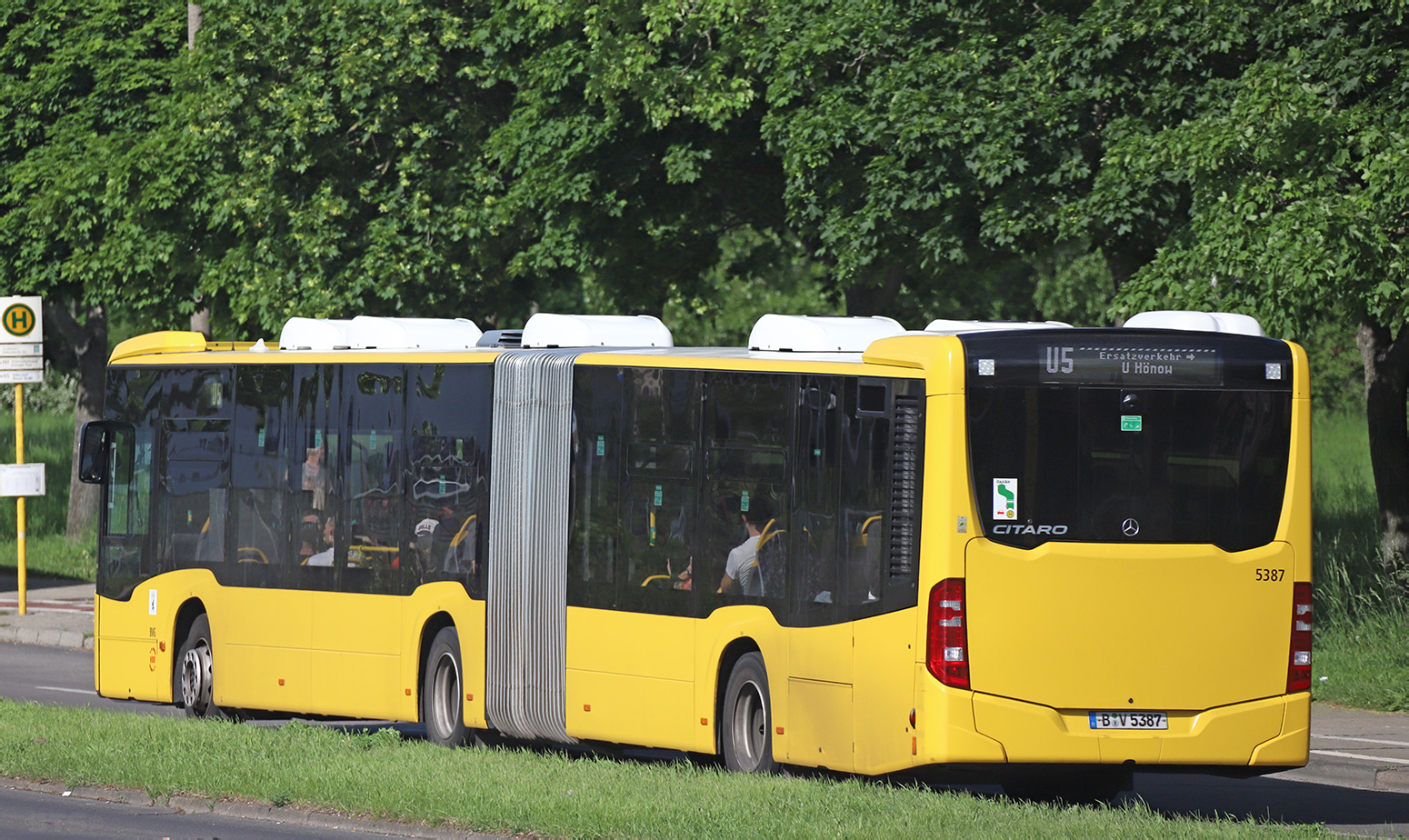 Берлин, Mercedes-Benz Citaro C2 G № 5387; Берлин — SEV · U5 · Hönow <> Wuhletal · 02.04.2024 — 17.06.2024