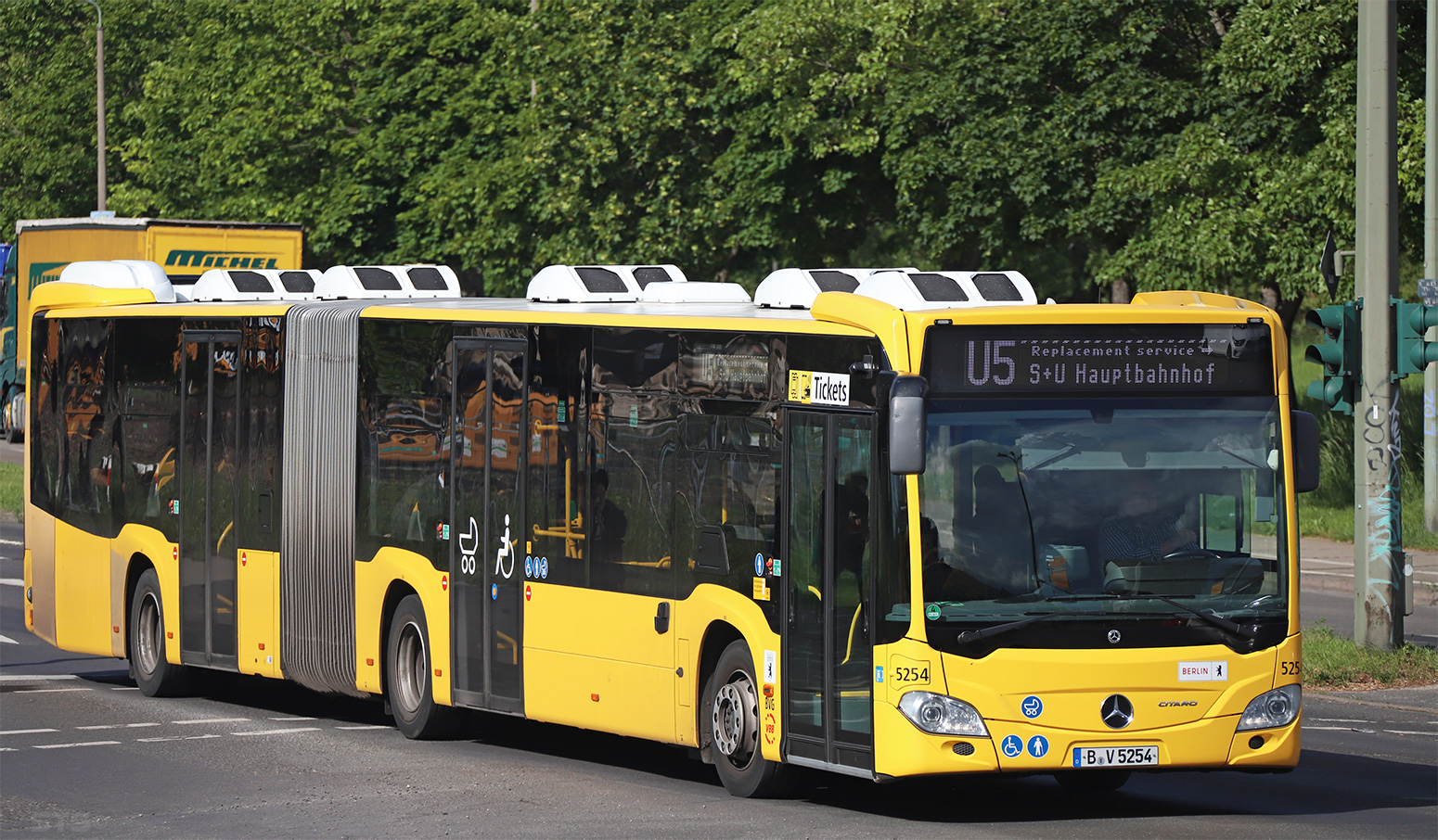 Berlin, Mercedes-Benz Citaro C2 G sz.: 5254; Berlin — SEV · U5 · Hönow <> Wuhletal · 02.04.2024 — 17.06.2024