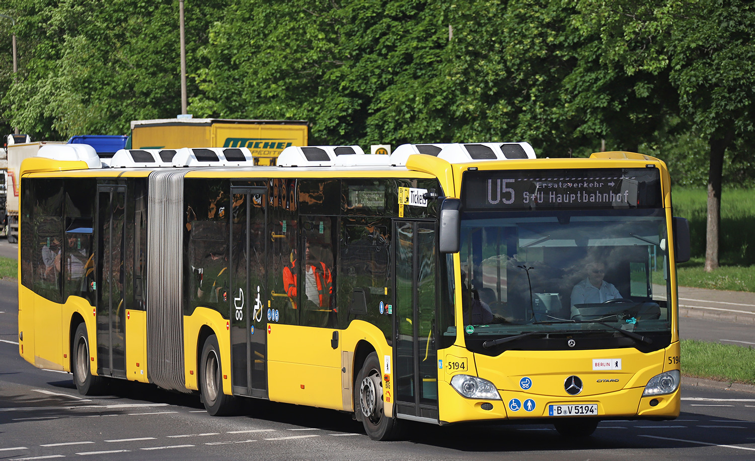 Berlin, Mercedes-Benz Citaro C2 G sz.: 5194; Berlin — SEV · U5 · Hönow <> Wuhletal · 02.04.2024 — 17.06.2024