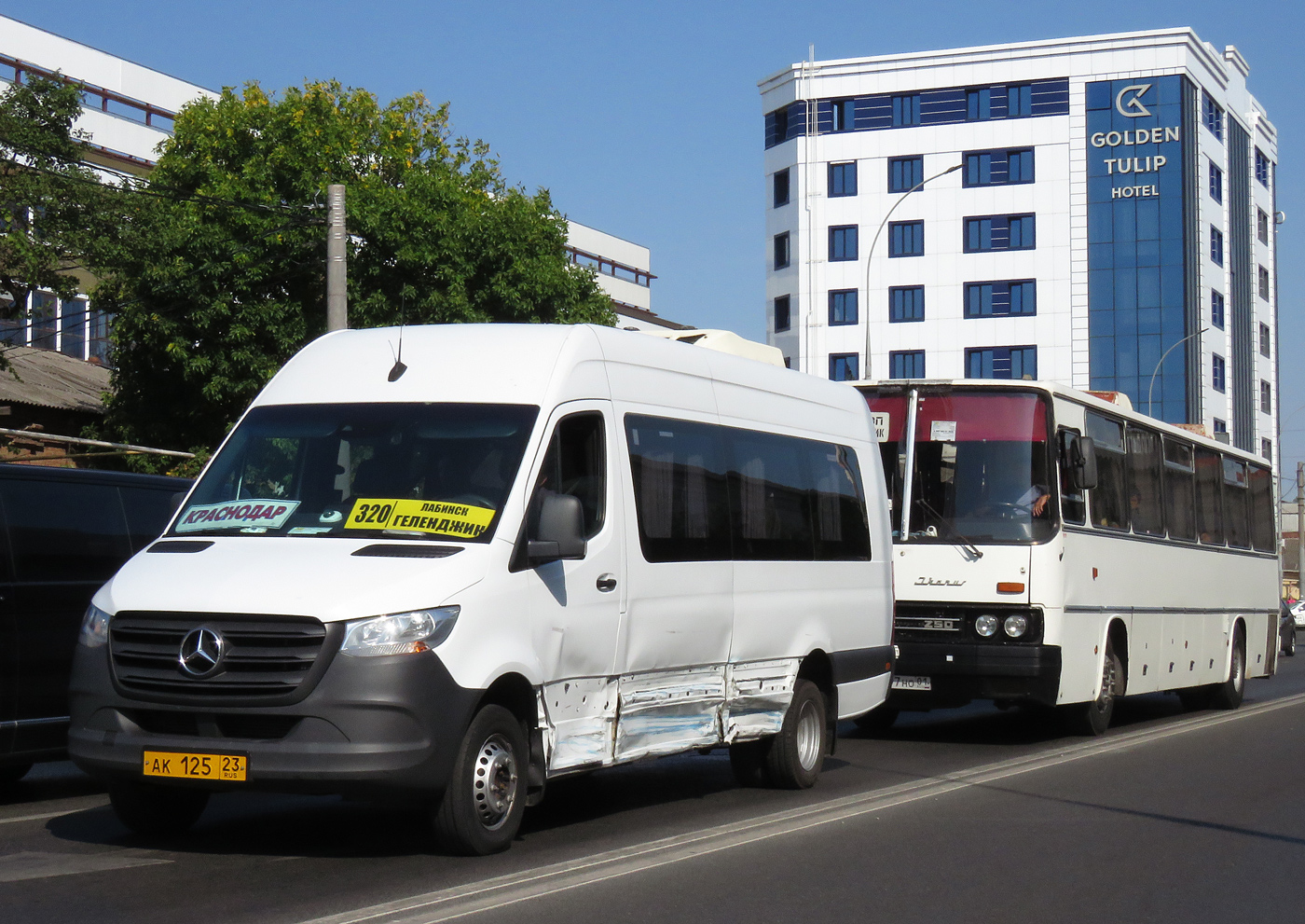 Краснодарский край, Луидор-223602 (MB Sprinter) № АК 125 23; Адыгея, Ikarus 250.59 № А 997 НО 01