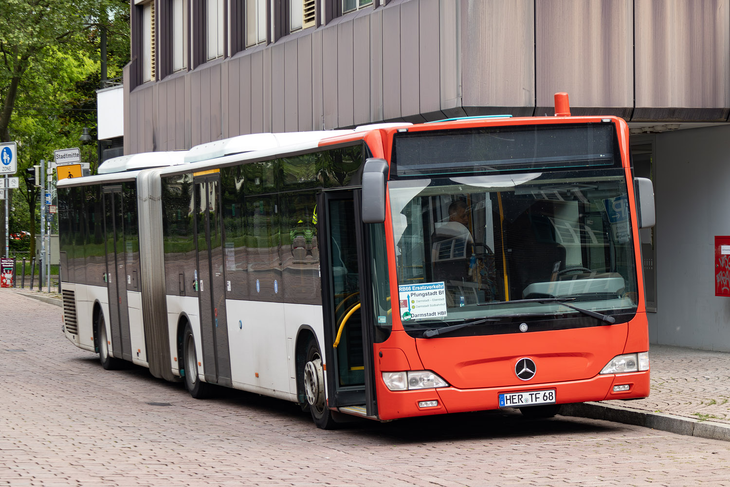 North Rhine-Westphalia, Mercedes-Benz O530G Citaro facelift G Nr HER-TF 68; Hesse — SEV · Pfungstadtbahn · Darmstadt <> Pfungstadt · 01.05.2024 — 27.07.2024