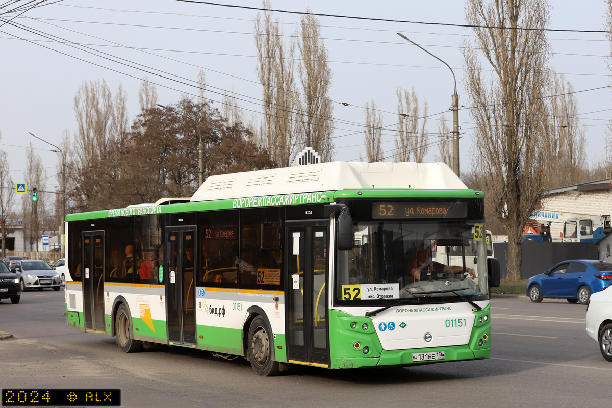 Воронежская область, ЛиАЗ-5292.67 (CNG) № 01151