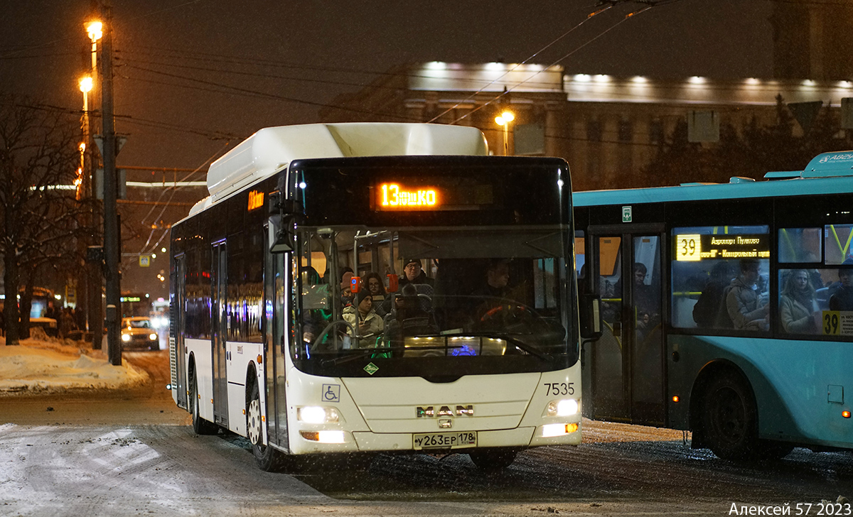 Санкт-Петербург, MAN A21 Lion's City NL313 CNG № 7535