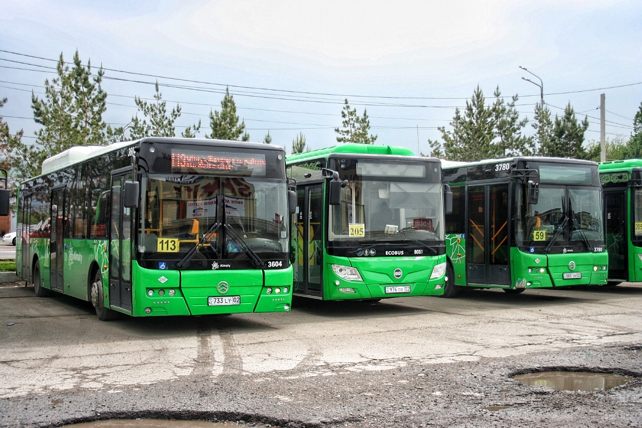 Almaty, Golden Dragon XML6125CN (Hyundai Trans Auto) Nr. 3604; Almaty — Final bus stops