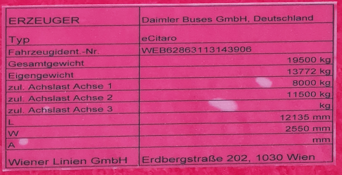 Rakousko, Mercedes-Benz eCitaro č. 8423