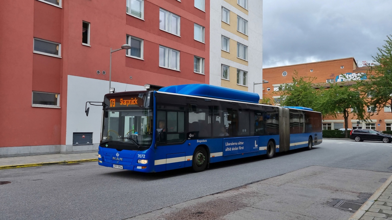 Швеция, MAN A49 Lion's City GL LE NG313-18,75 CNG № 7072