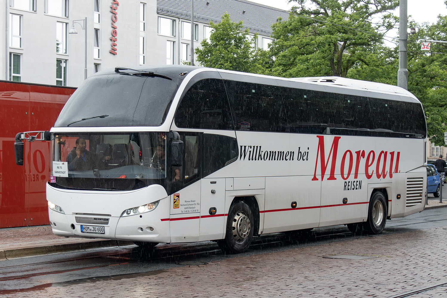 Saarland, Neoplan P14 N1216HD Cityliner HD Nr HOM-JU 600; Hesse — SEV · Rhein-Main-Bahn · Darmstadt <> Dieburg · 27.05.2024 — 07.06.2024