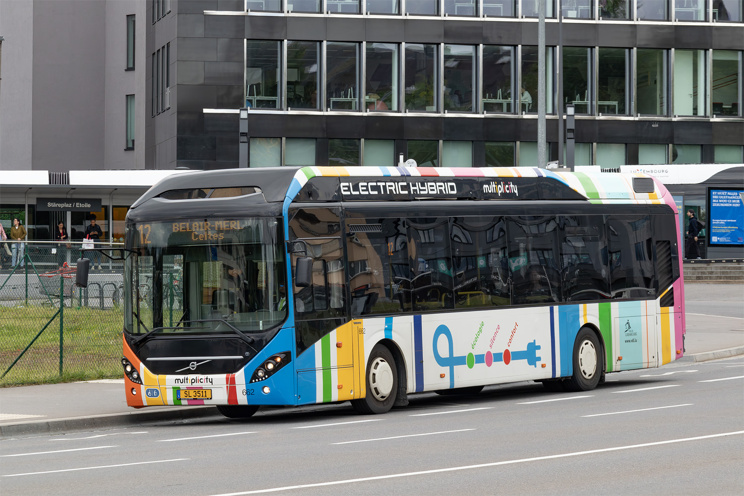 Luxembourg, Volvo 7900 Electric Hybrid Nr. 662