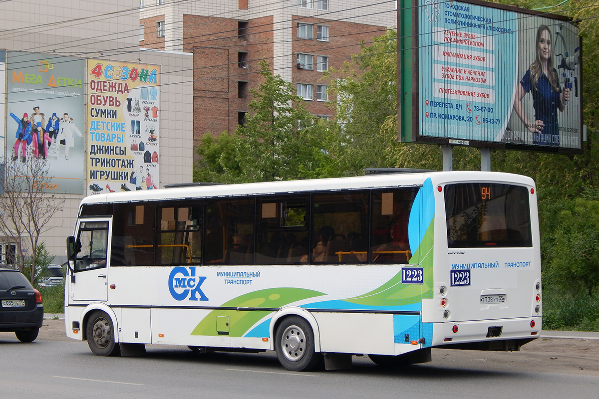 Omsk region, PAZ-320414-04 "Vektor" (1-2) Nr. 1223