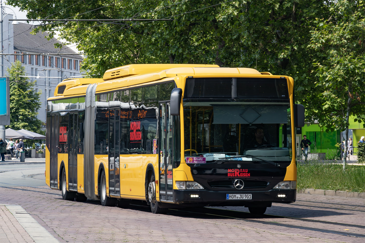 Саар, Mercedes-Benz O530GDH Citaro G BlueTec-Hybrid № HOM-JU 901; Гессен — SEV · Rhein-Main-Bahn · Darmstadt <> Dieburg · 27.05.2024 — 07.06.2024