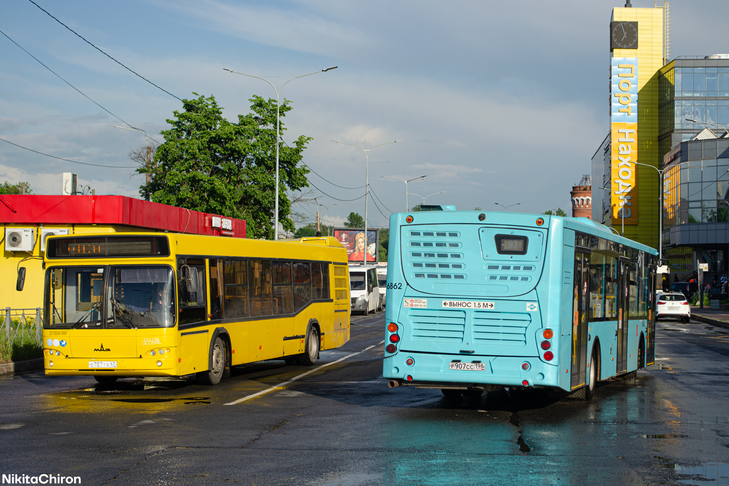 Leningrad region, MAZ-103.586 № О 787 ТА 47; Saint Petersburg, Volgabus-5270.G2 (LNG) № 6862