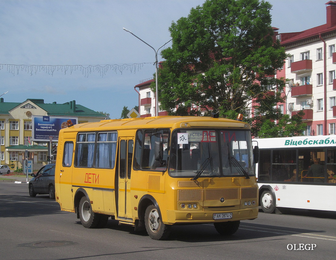 Витебская область, ПАЗ-32053-70 № АК 2874-2