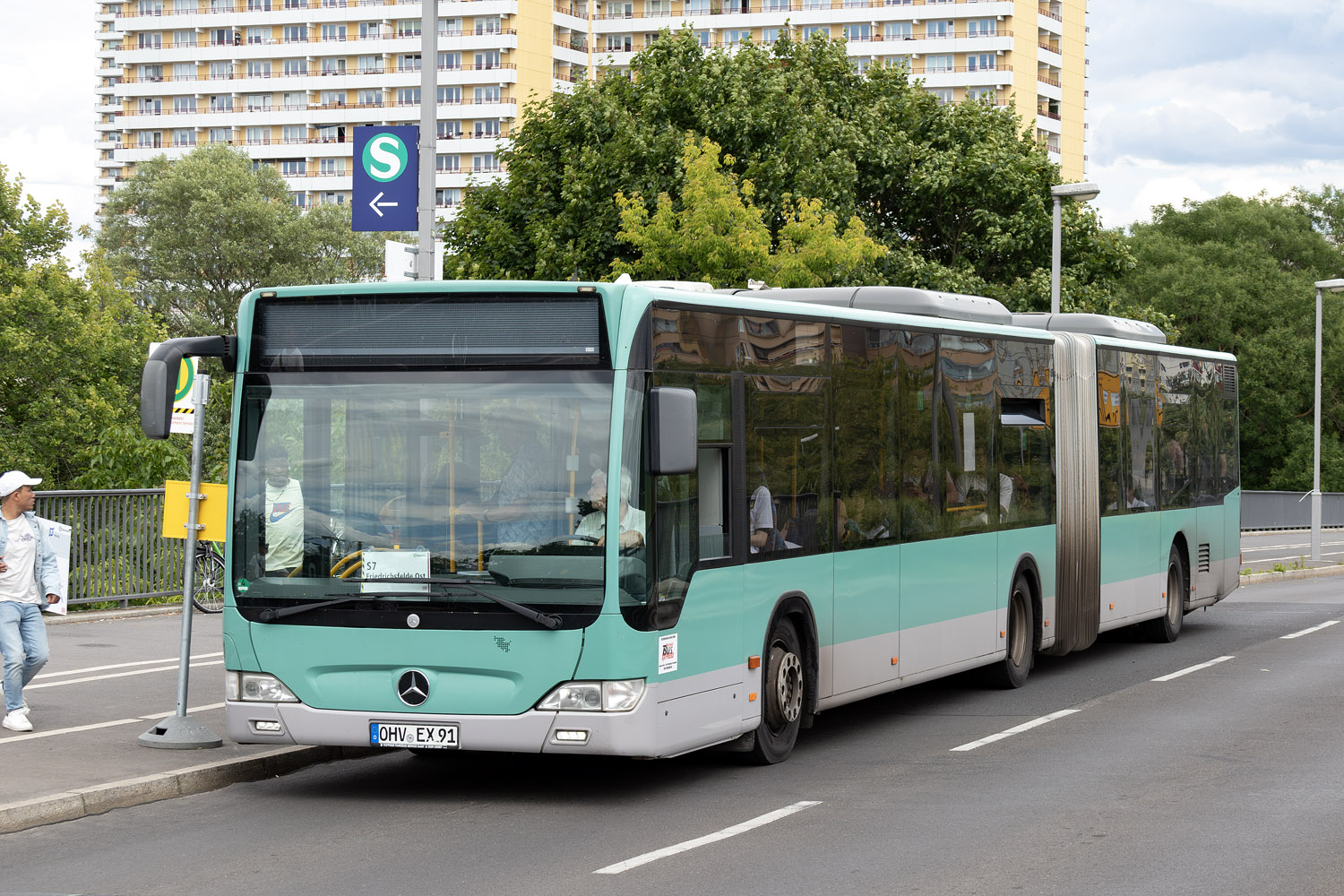 Brandenburg, Mercedes-Benz O530G Citaro facelift G Nr OHV-EX 91; Berlin — SEV · S7/S75 · Wartenberg / Marzahn <> Friedrichsfelde Ost · 14.06.2024 — 17.06.2024