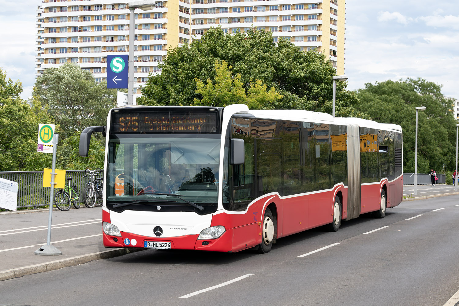 Берлин, Mercedes-Benz Citaro C2 G № B-ML 5224; Берлин — SEV · S7/S75 · Wartenberg / Marzahn <> Friedrichsfelde Ost · 14.06.2024 — 17.06.2024