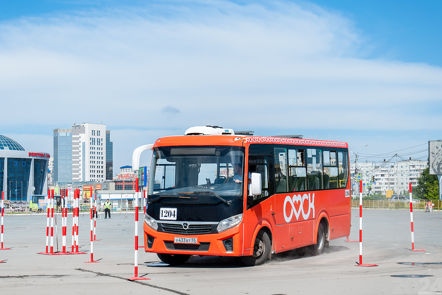 Omsk region, PAZ-320435-04 "Vector Next" č. 1204; Omsk region — 21.06.2024 — XXV City competition of professional skills of bus drivers