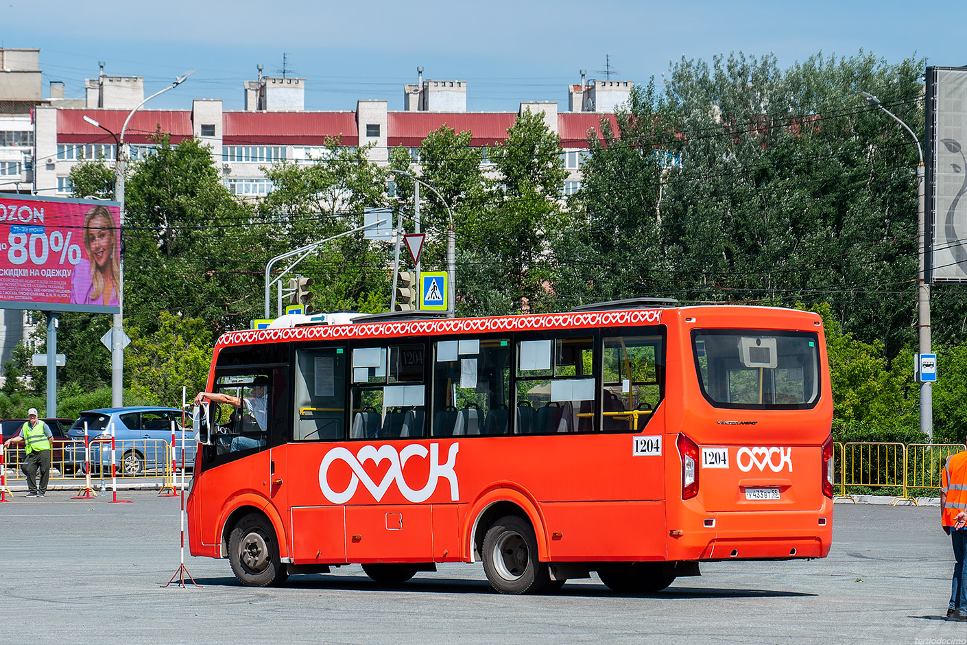 Omsk region, PAZ-320435-04 "Vector Next" # 1204; Omsk region — 21.06.2024 — XXV City competition of professional skills of bus drivers