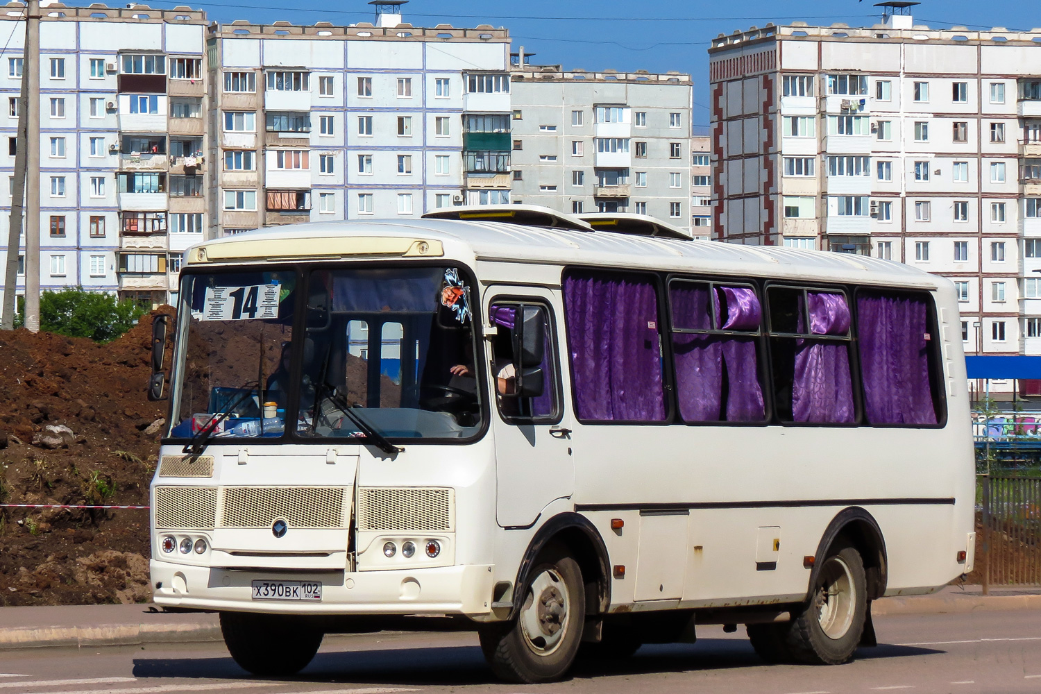 Башкортостан, ПАЗ-32054 № Х 390 ВК 102