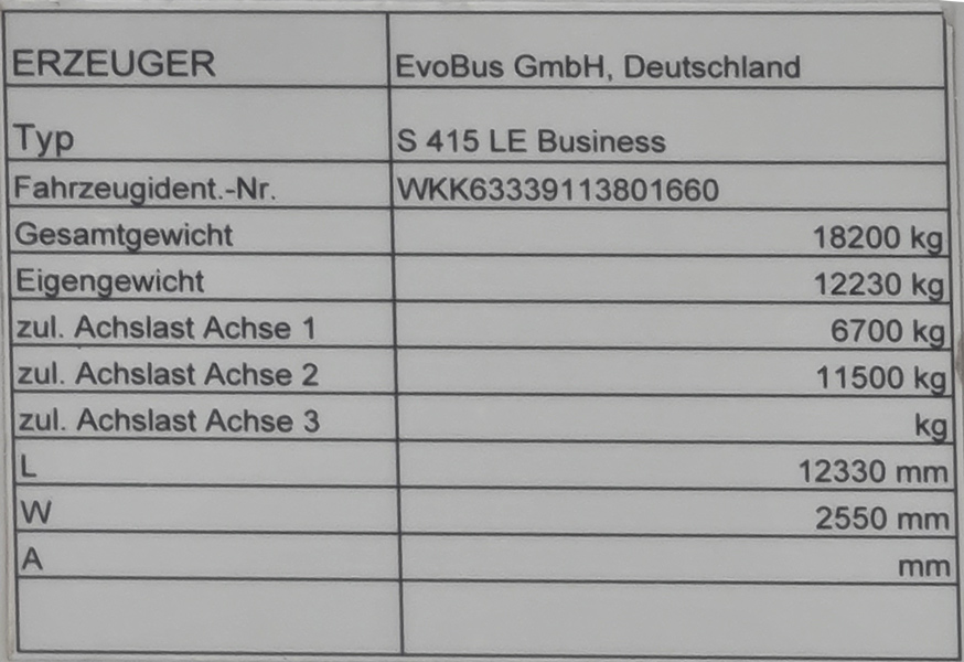 Австрия, Setra S415LE business № P NBUS 12