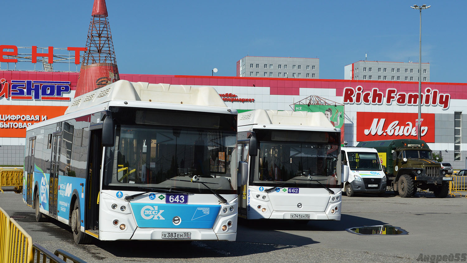 Омская область, ЛиАЗ-5292.67 (CNG) № 643; Омская область — 21.06.2024 — XXV Городской конкурс профессионального мастерства водителей автобусов