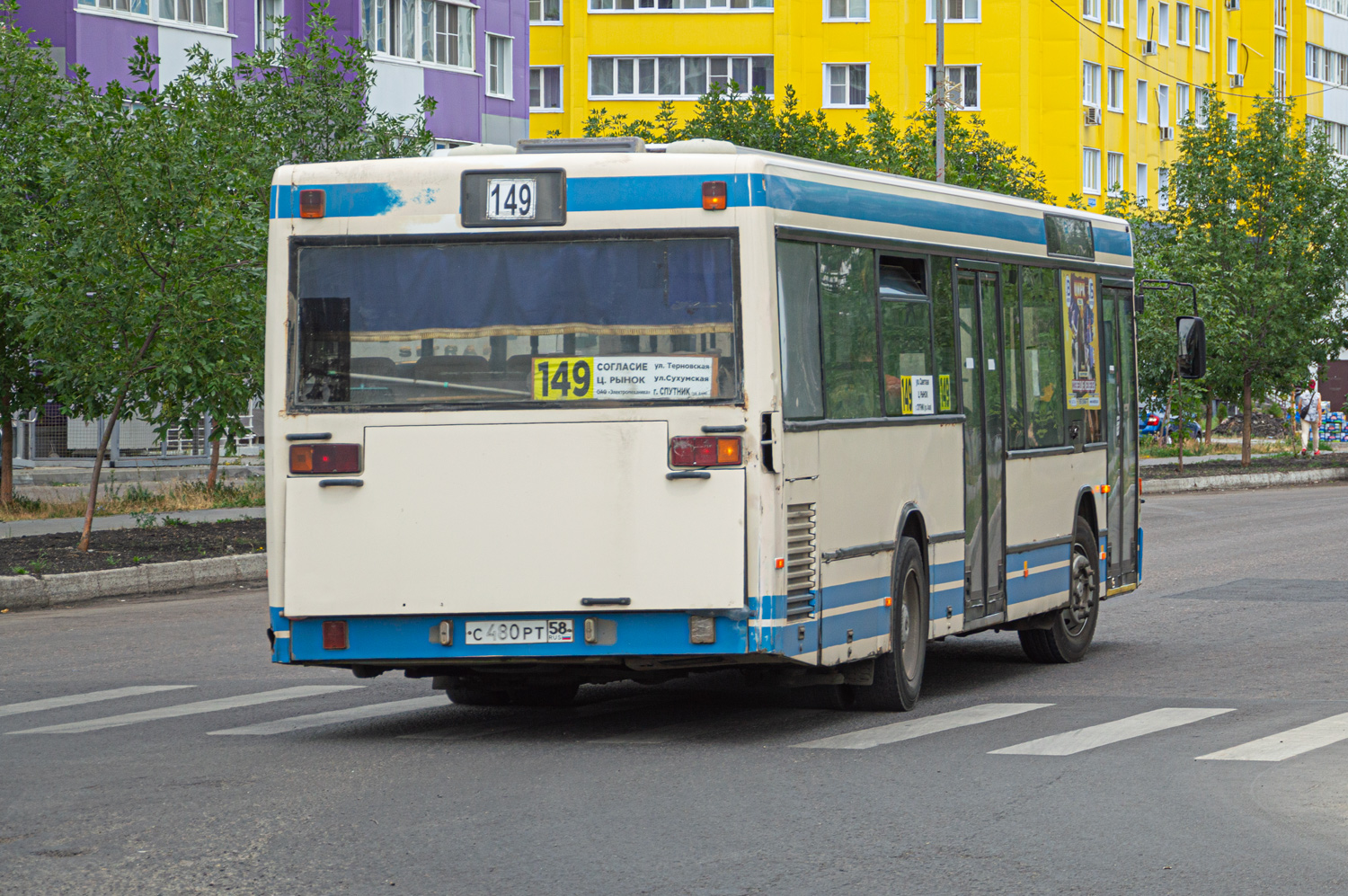 Penzai terület, Mercedes-Benz O405N2 sz.: С 480 РТ 58