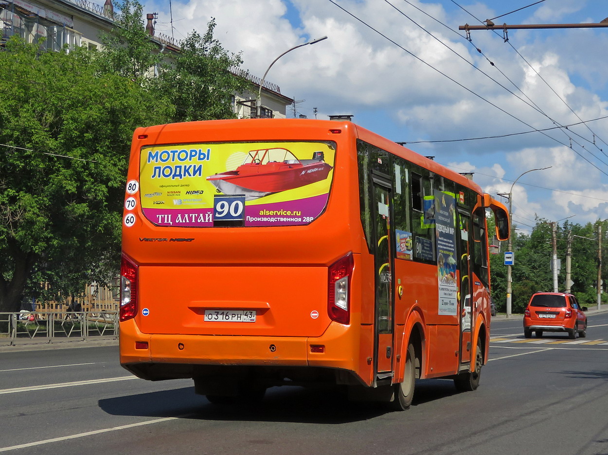 Kirov region, PAZ-320405-04 "Vector Next" Nr. О 316 РН 43