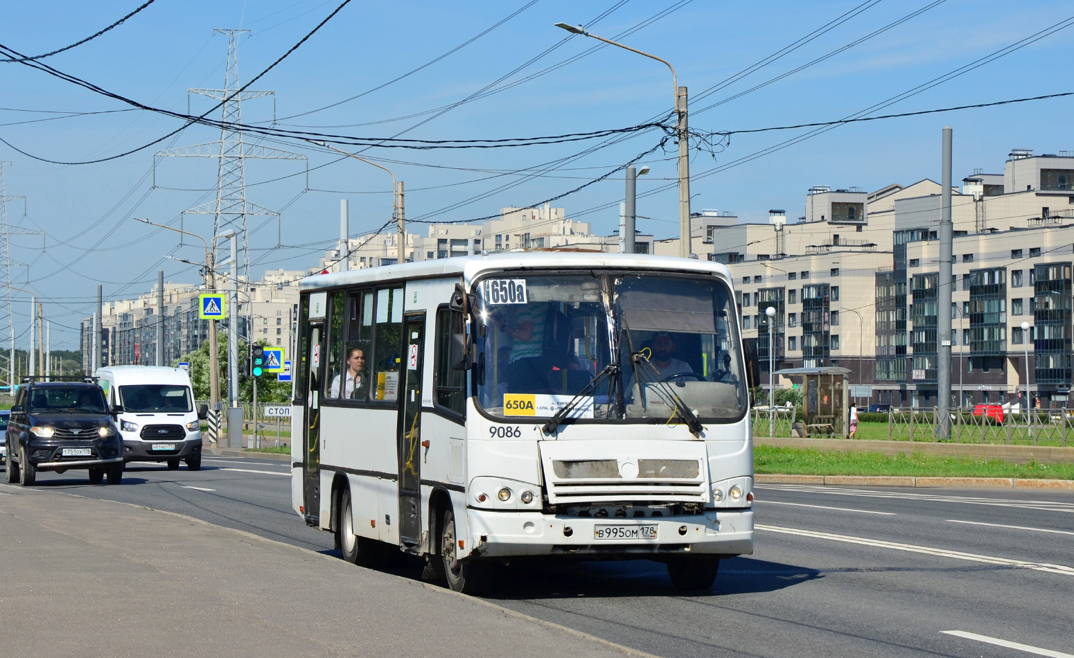 Санкт-Петербург, ПАЗ-320402-05 № 9086