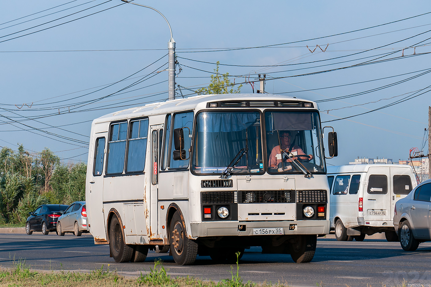 Омская вобласць, ПАЗ-32053-07 № С 156 РХ 55