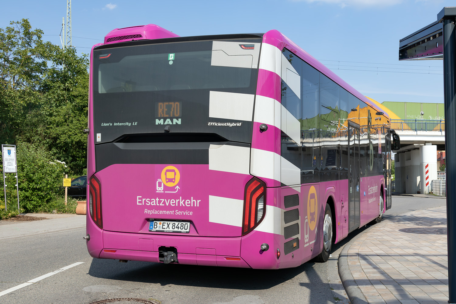 Бранденбург, MAN 43C Lion's Intercity LE 13 LEÜ360 EfficientHybrid № 848; Гессен — SEV · Riedbahn · Frankfurt am Main <> Mannheim · 15.07.2024 — 14.12.2024