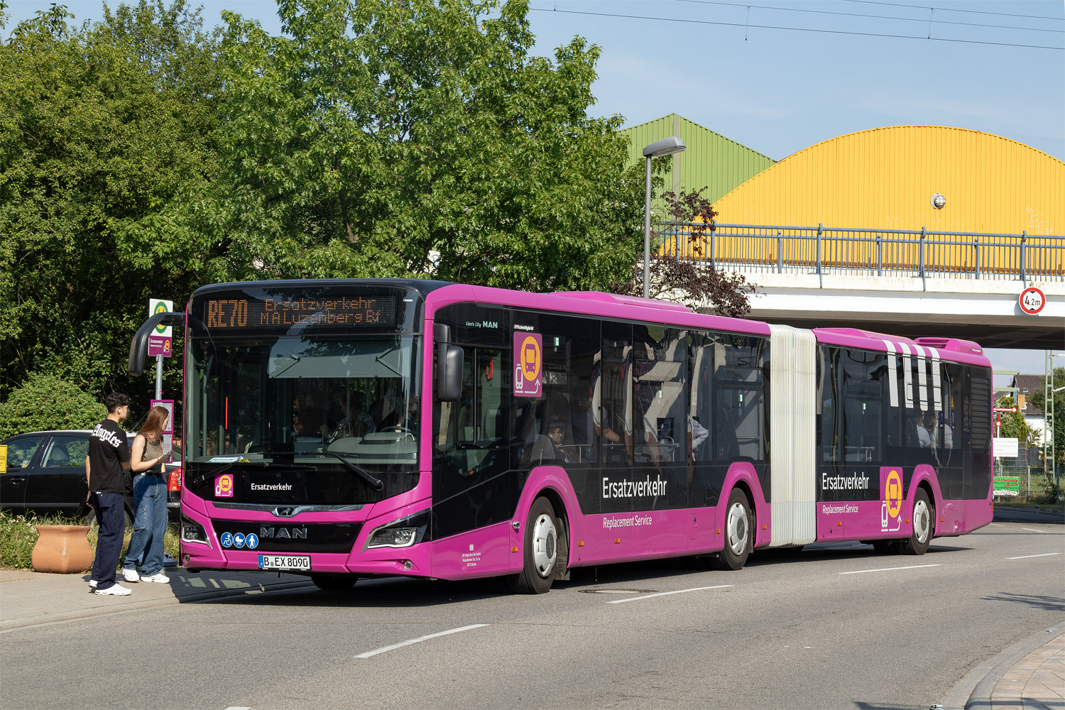 Бранденбург, MAN 18C Lion's City 18 NG360 EfficientHybrid № 809; Гессен — SEV · Riedbahn · Frankfurt am Main <> Mannheim · 15.07.2024 — 14.12.2024