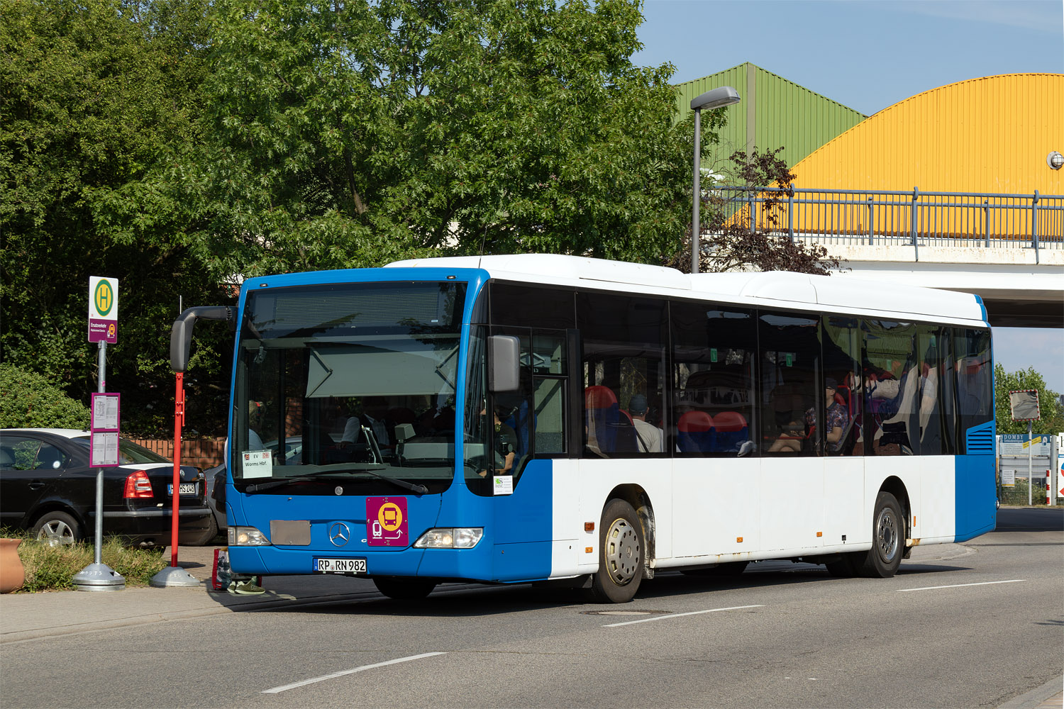 Рейнланд-Пфальц, Mercedes-Benz O530LEÜ Citaro facelift LE Ü № RP-RN 982; Гессен — SEV · Riedbahn · Frankfurt am Main <> Mannheim · 15.07.2024 — 14.12.2024