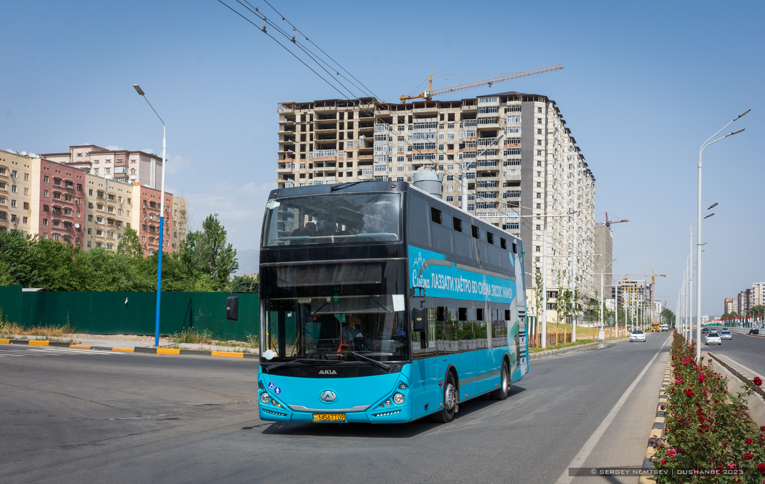 Таджикистан, Akia Ultra DoubleDecker № 1456 ТТ 09