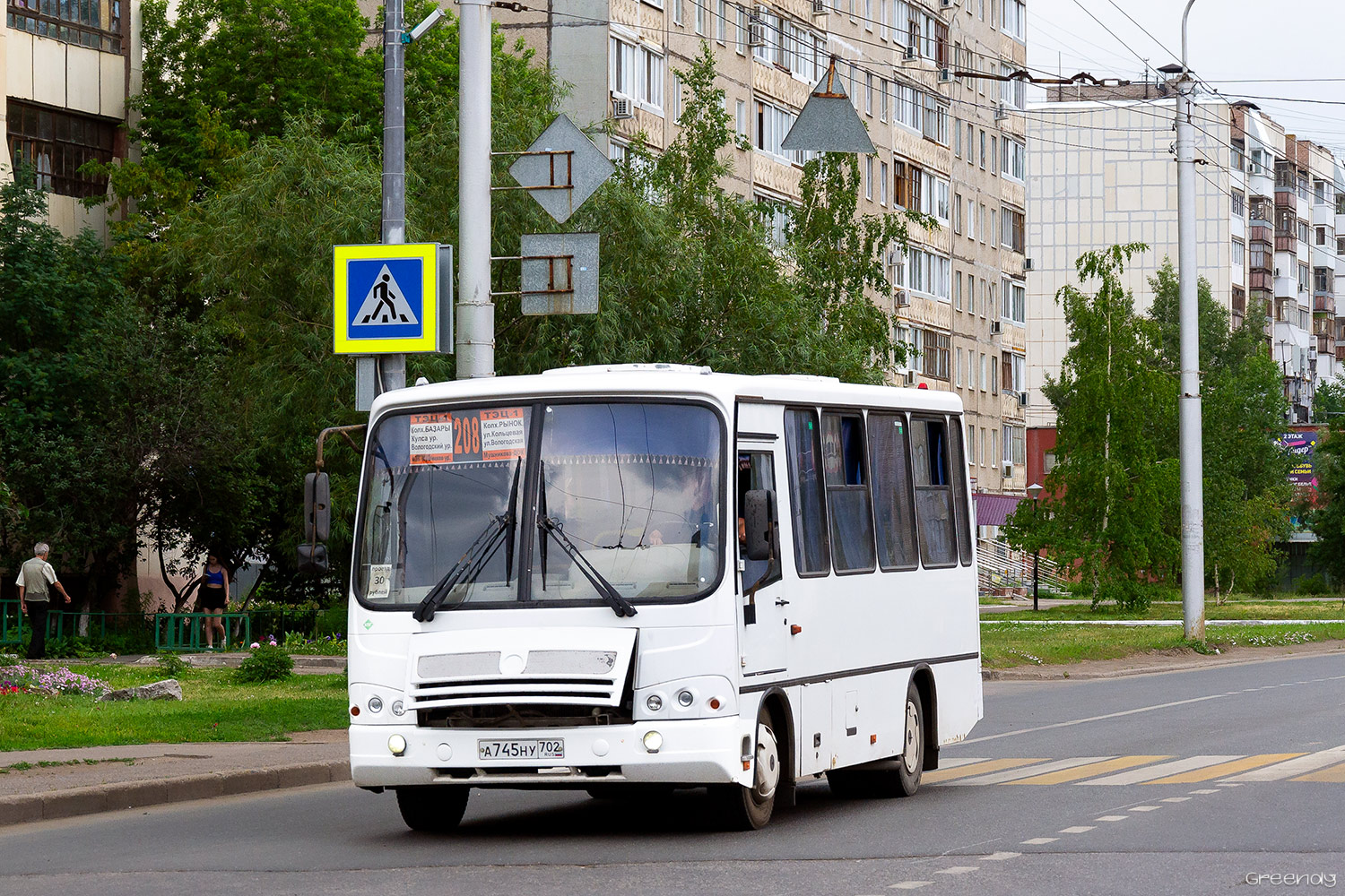 Башкортостан, ПАЗ-320302-08 № А 745 НУ 702