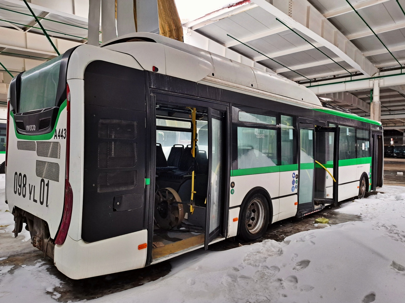 Astana, IVECO Urbanway 12M Hybrid № A443; Astana — Bus depot