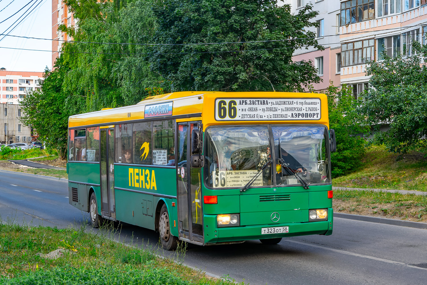 Пензенская область, Mercedes-Benz O405 № Т 323 ОТ 58