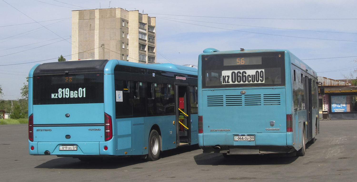 Карагандзінская вобласць, Yutong ZK6118HGA № 066 CU 09; Карагандзінская вобласць — Конечные остановки