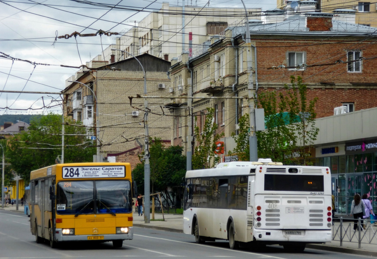 Саратовская область, ЛиАЗ-5292.22 (2-2-0) № К 680 ЕО 164; Саратовская область, Mercedes-Benz O405N2 № АХ 803 64