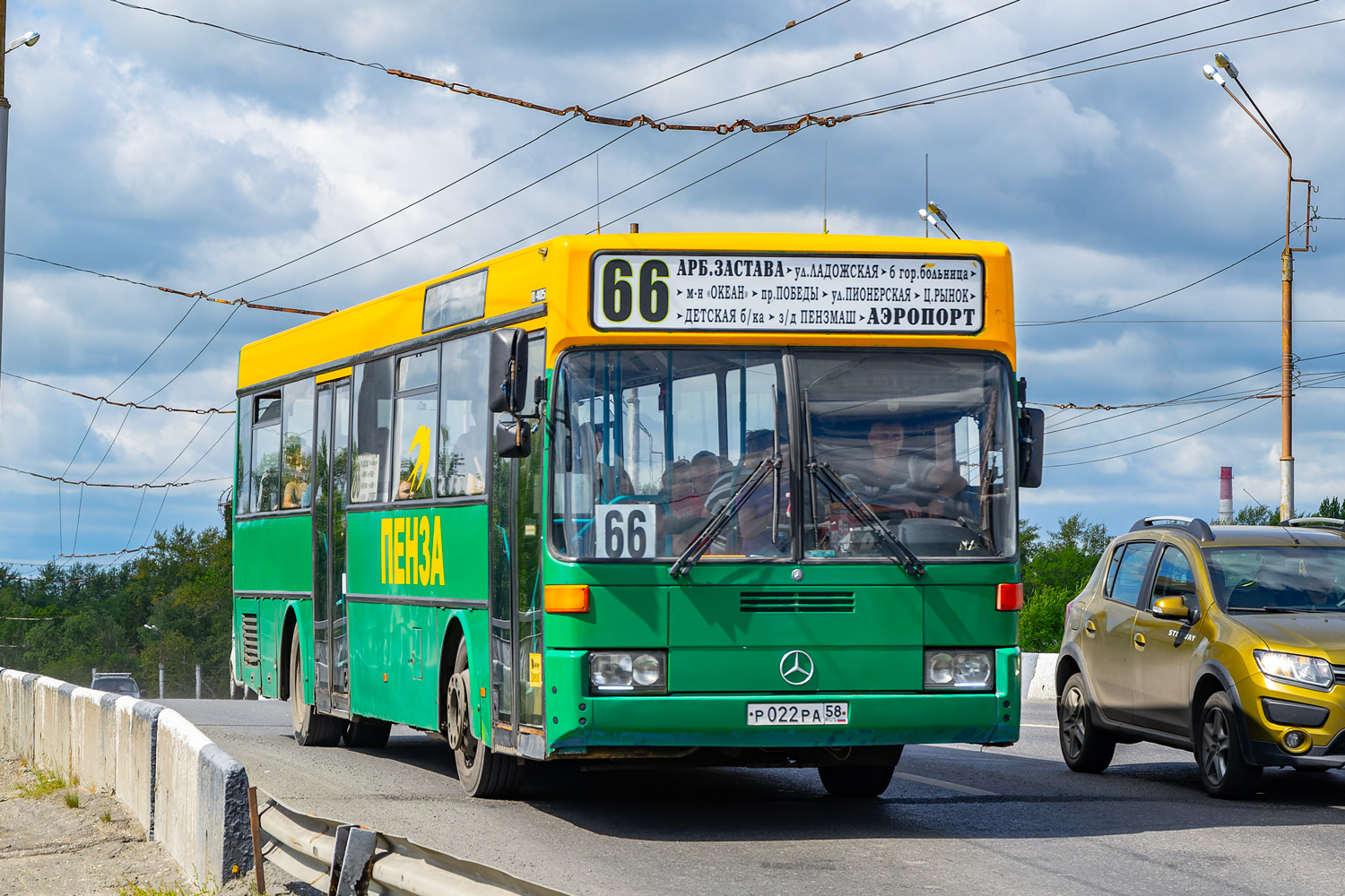 Пензенская область, Mercedes-Benz O405 № Р 022 РА 58