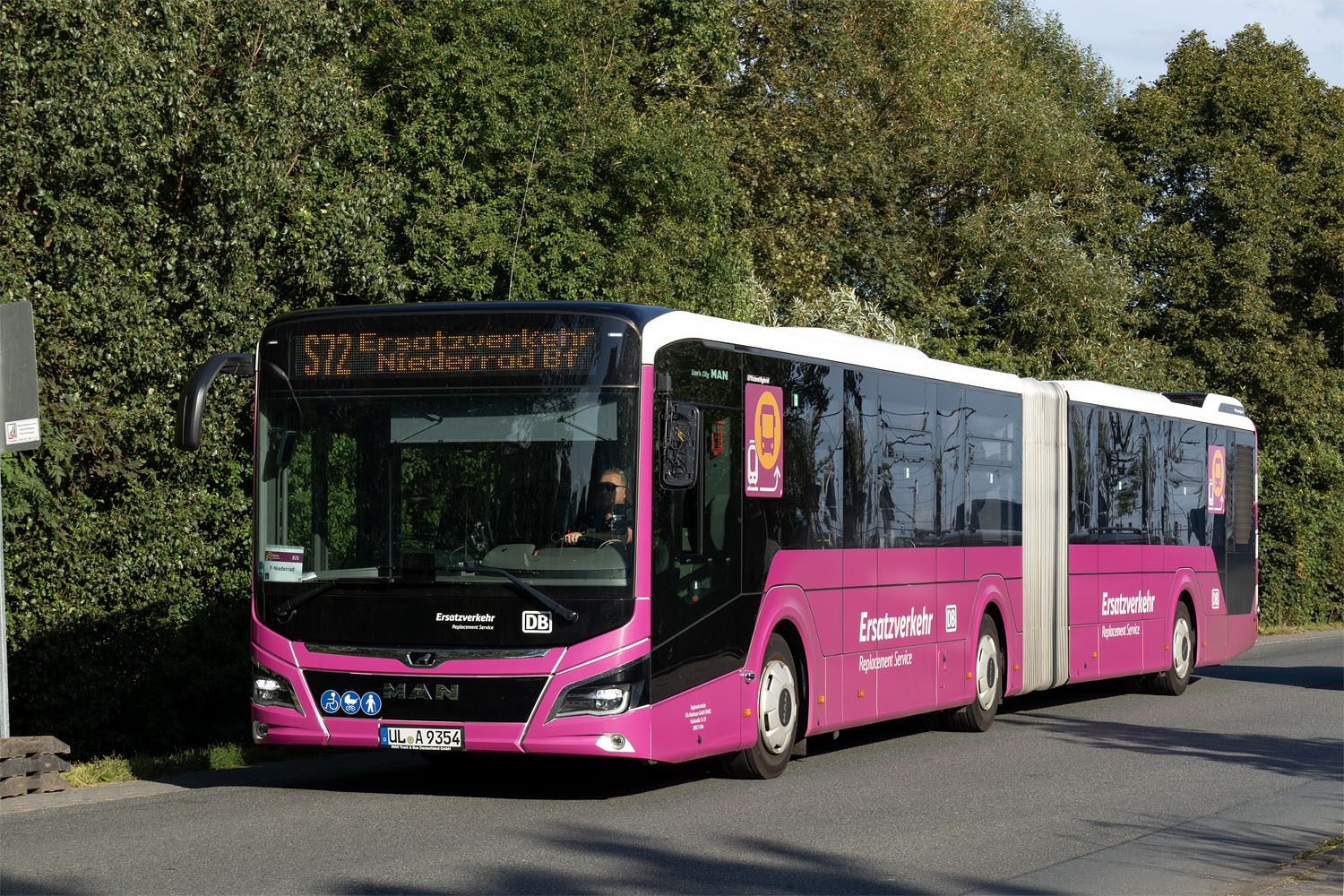 Бранденбург, MAN 18C Lion's City 18 NG360 EfficientHybrid № UL-A 9354; Гессен — SEV · Riedbahn · Frankfurt am Main <> Mannheim · 15.07.2024 — 14.12.2024